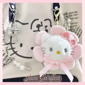 Niche Ins Cute Kitty Sun Flower Pendant Bag Bag Pendant Backpack Key Chain Student Girlfriends Gift