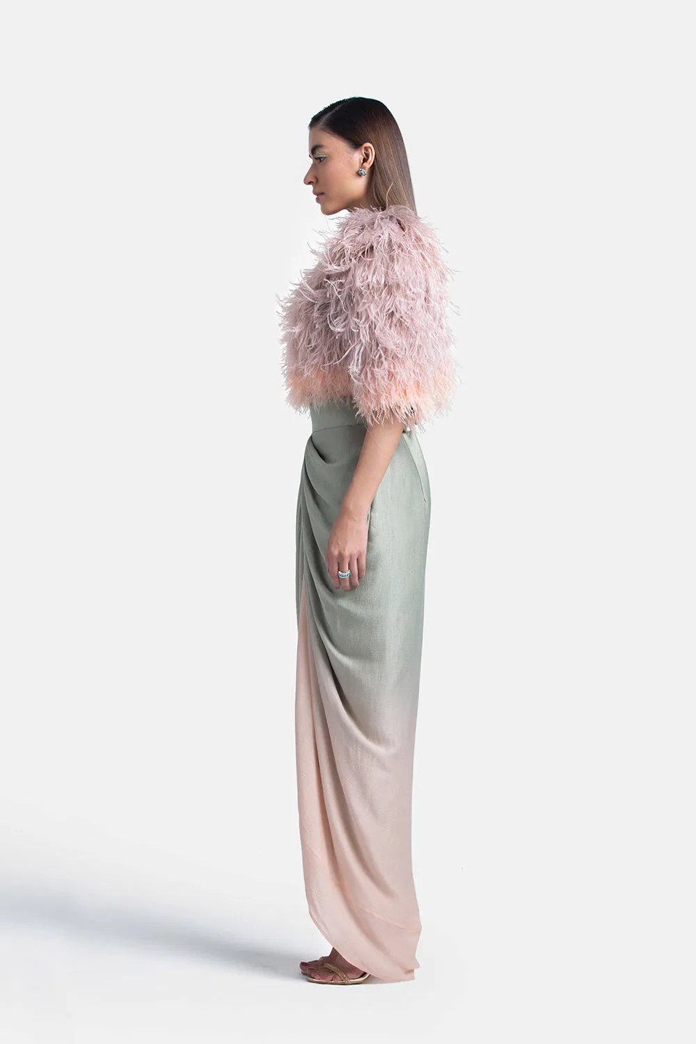 Ombrè Draped Skirt