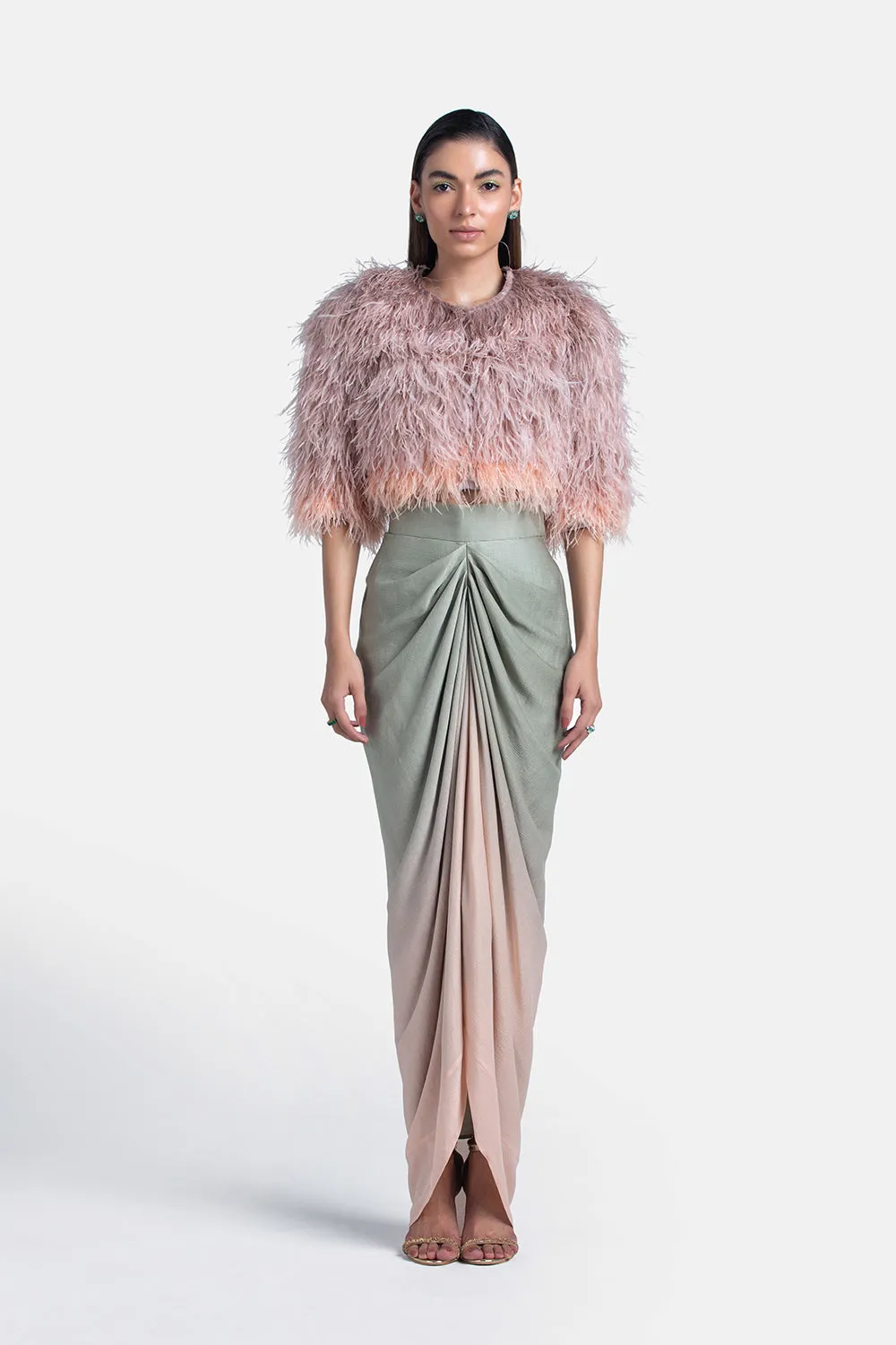 Ombrè Draped Skirt