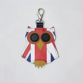 Owl bag charm - Union Jack - Navy Blue