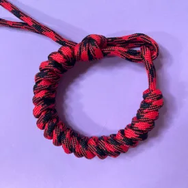 Para cord snake bracelet red black