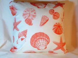 Premier Prints Shells Printed Cotton Pillow Cover, Beach house decor