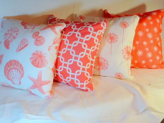 Premier Prints Shells Printed Cotton Pillow Cover, Beach house decor