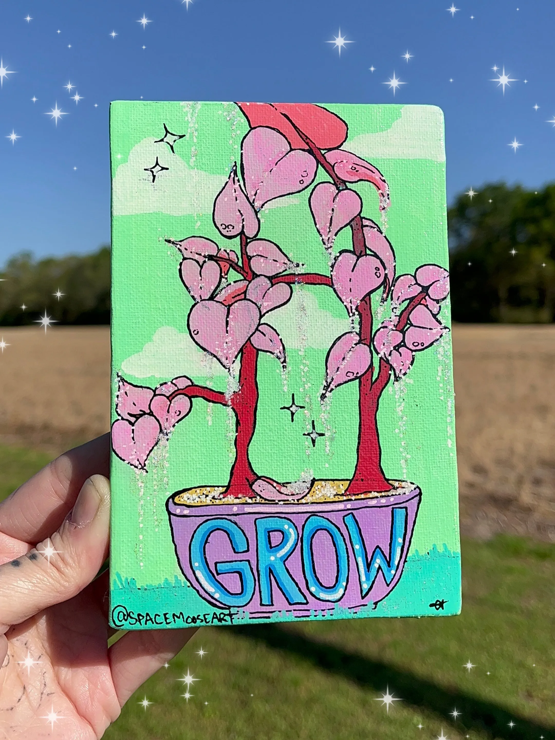 "Grow" Canvas Painting