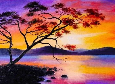 "Sunset" Paint by Numb3rs Framed Kit 40x50cm