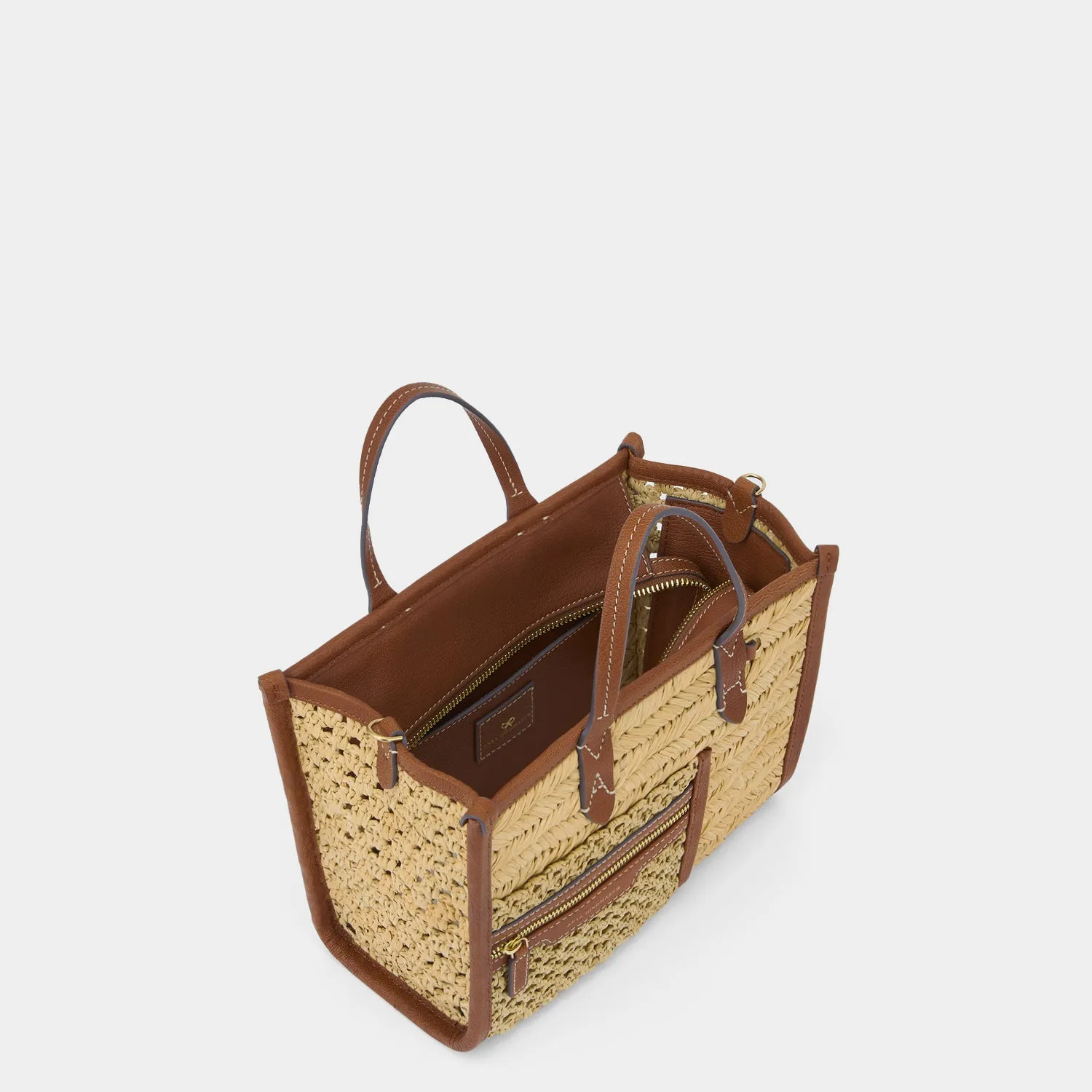 Raffia Pocket XS Cross-body Tote