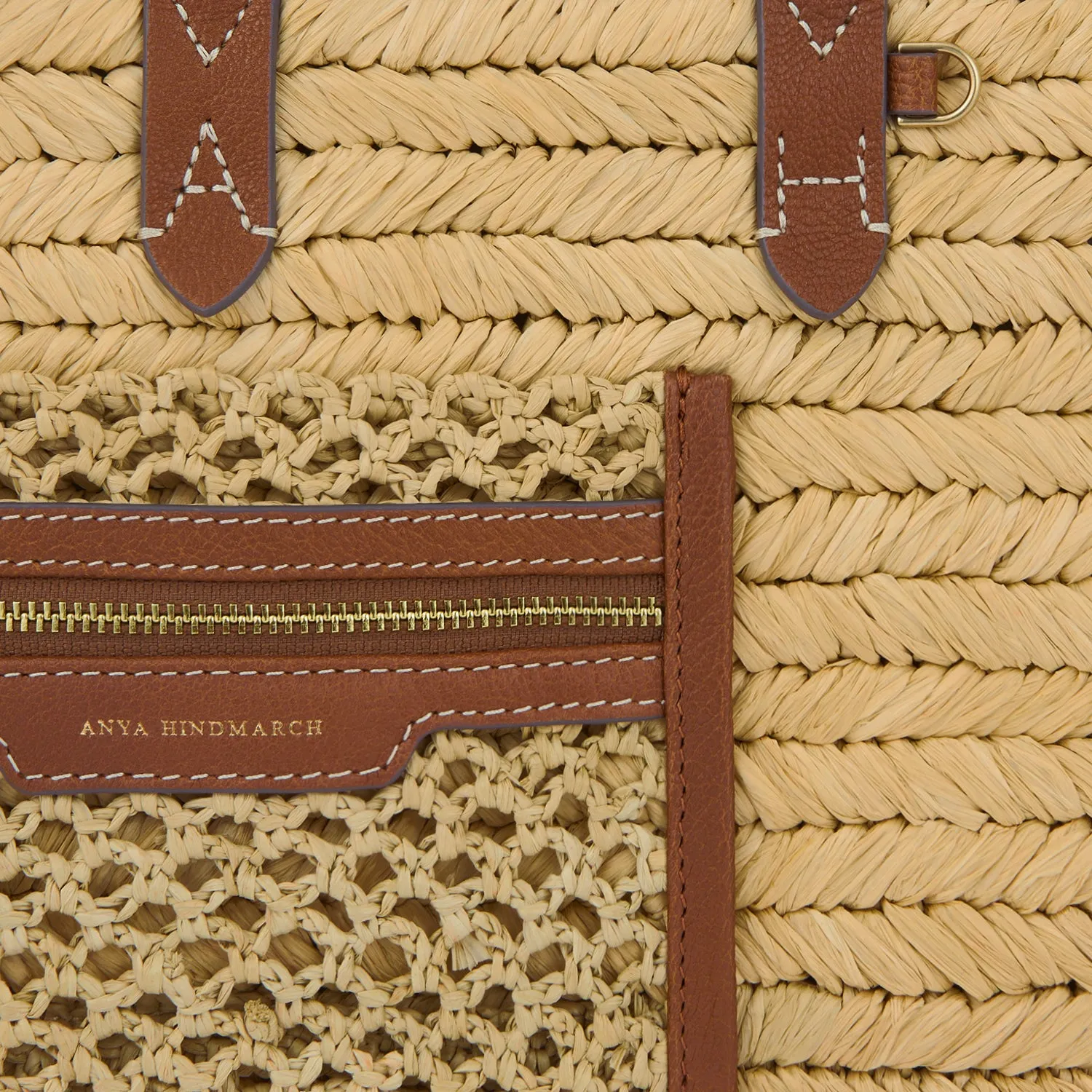 Raffia Pocket XS Cross-body Tote