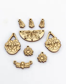 Save the Bees, Jewelry Pop Outs (1 panel, 9pcs/ea)