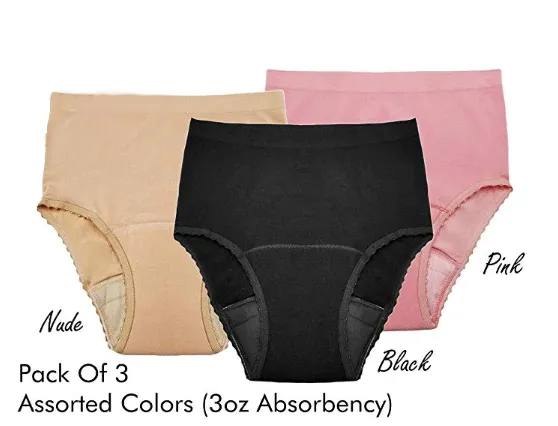 Seamless Reusable Incontinence Panties-3 Pack