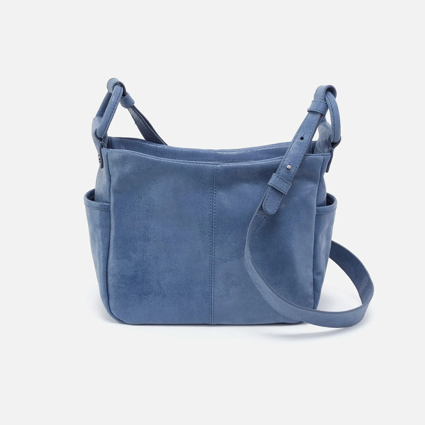 Sheila Crossbody in Buffed Leather - Azure