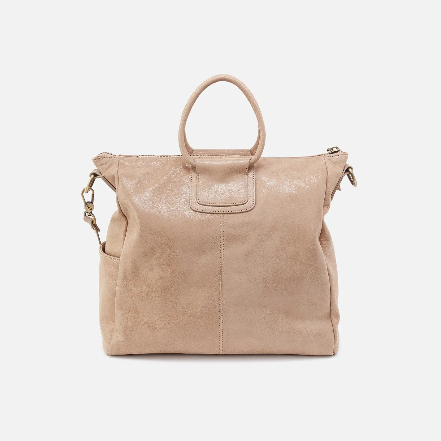 Sheila Large Satchel in Buffed Leather - Irish Creme