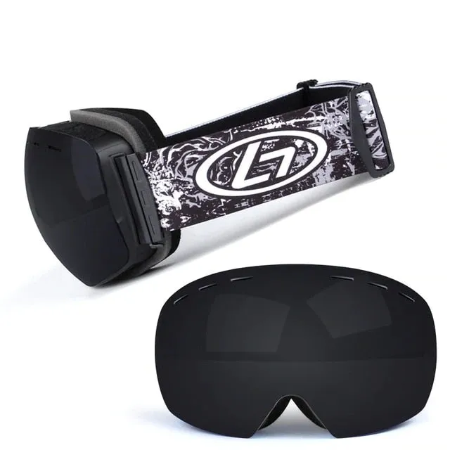 Ski Goggles Double Layer Durable Mirrored uV400 Scratch Resistant Lens