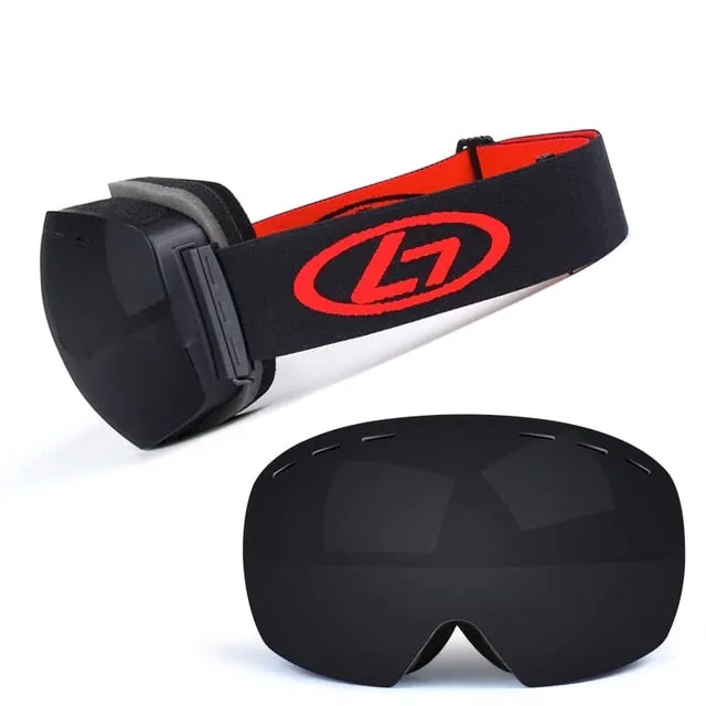 Ski Goggles Double Layer Durable Mirrored uV400 Scratch Resistant Lens