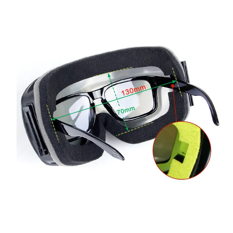 Ski Goggles Double Layer Durable Mirrored uV400 Scratch Resistant Lens