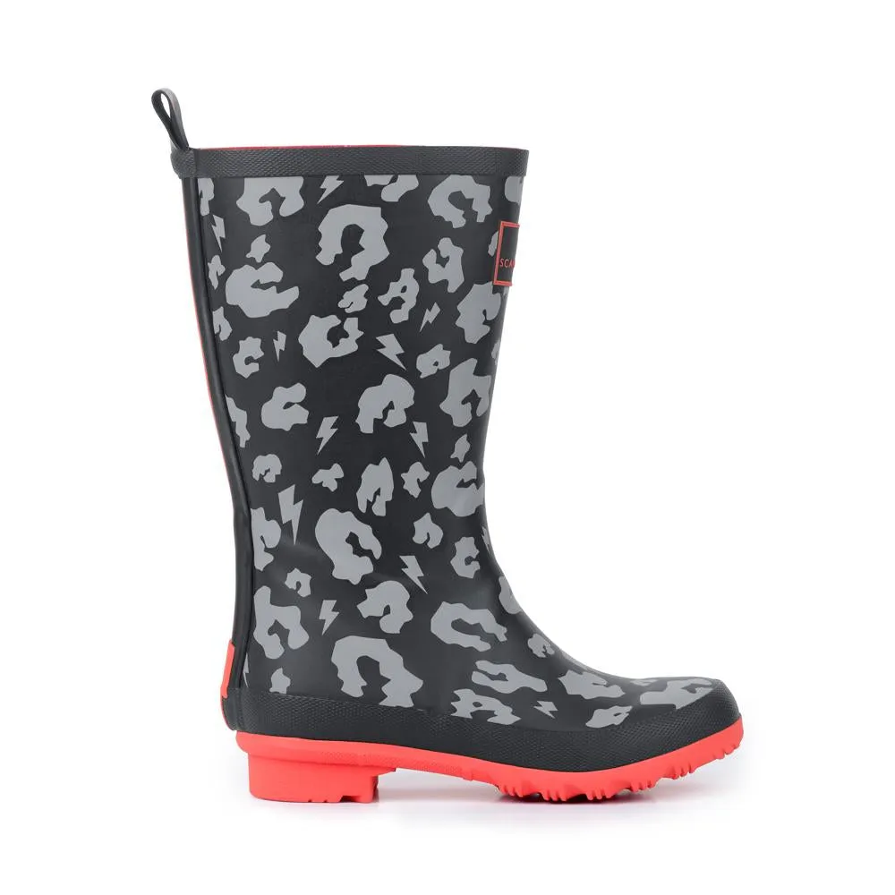 SUPERCHARGED KIDS LEOPARD PRINT WELLIES