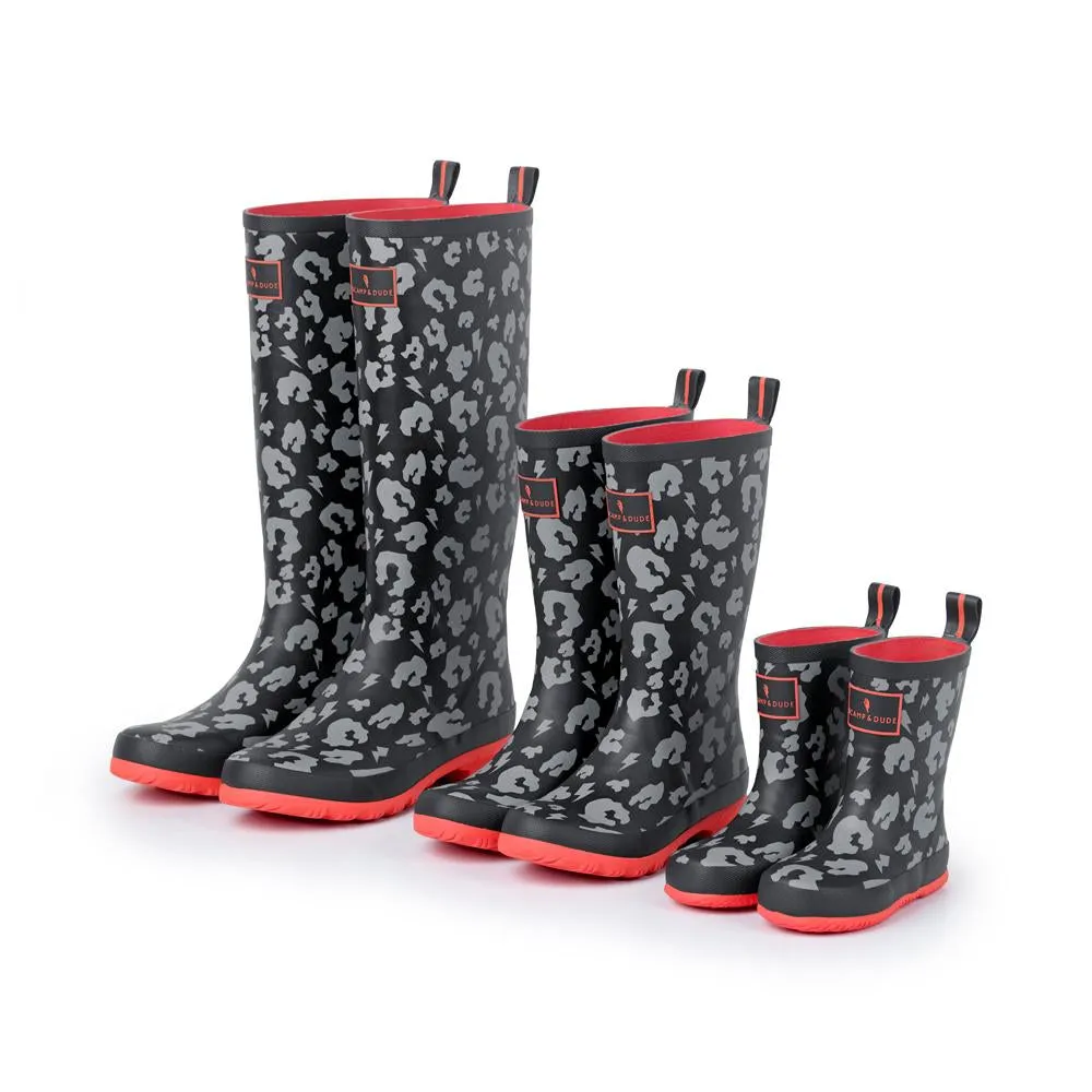 SUPERCHARGED KIDS LEOPARD PRINT WELLIES