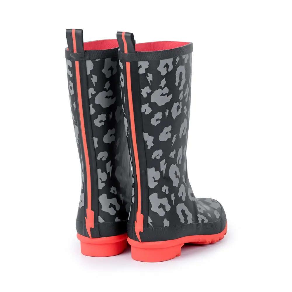 SUPERCHARGED KIDS LEOPARD PRINT WELLIES