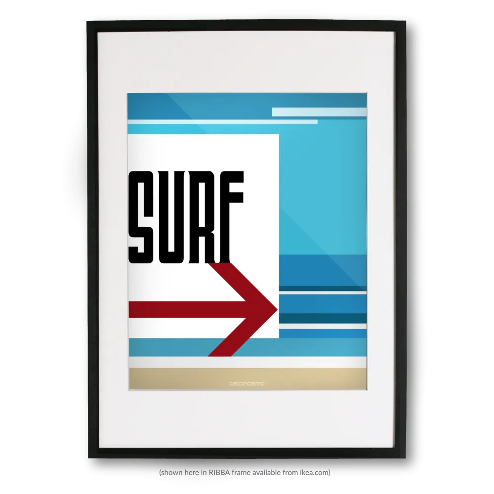 Surf That Way art poster