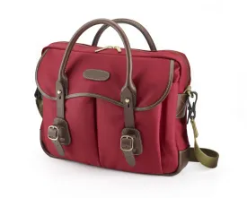 Thomas Briefcase & Laptop Bag - Burgundy Canvas / Chocolate Leather