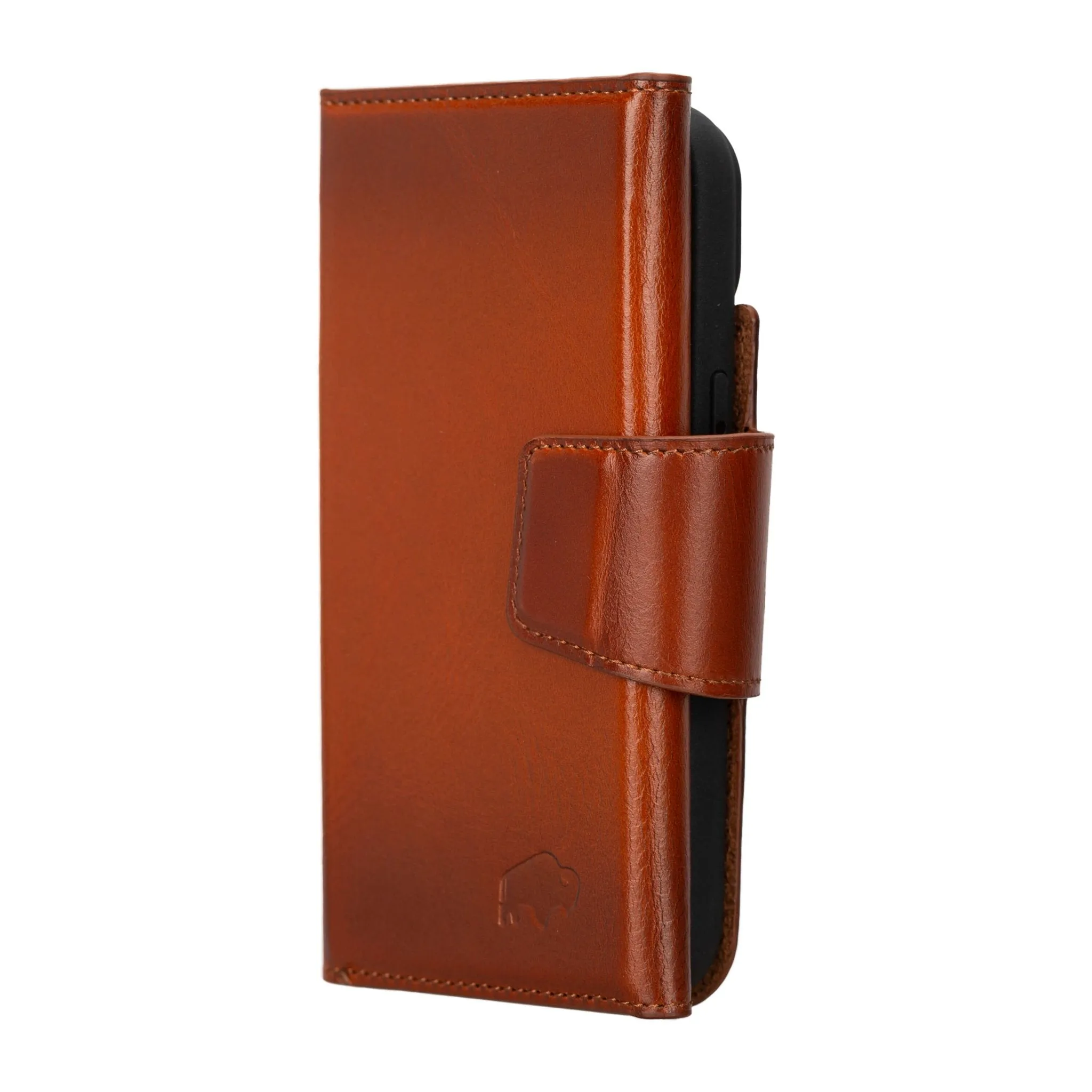 Tudor iPhone 15 Wallet Case, Burnished Tan