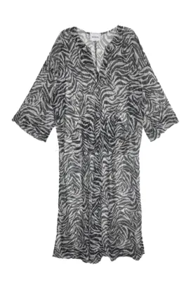 Zebra Mesh Jallaba Kaftan